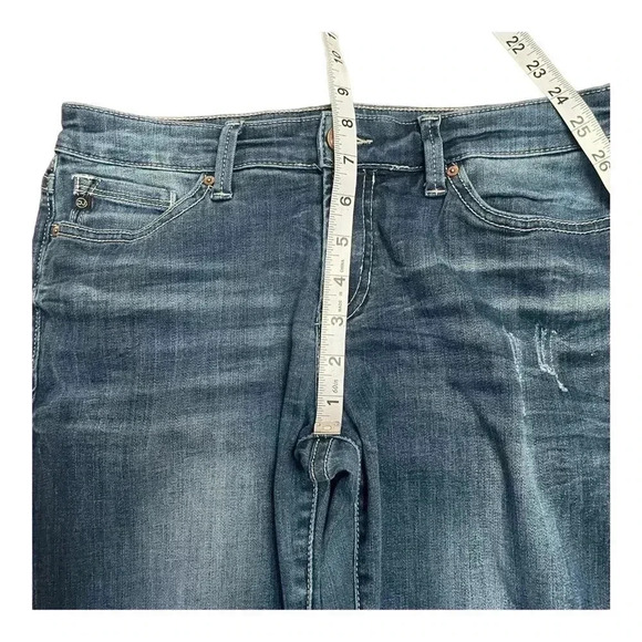 Dear John Straight Light Distressed Raw Hem Blue Denim Jeans Women’s Size 28 - Picture 12 of 16